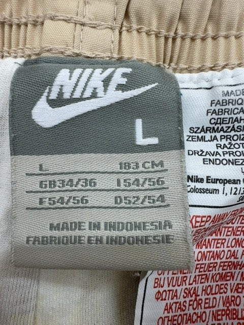 Nike Men's L Beige Track Pants Drawstring Nike Logo L