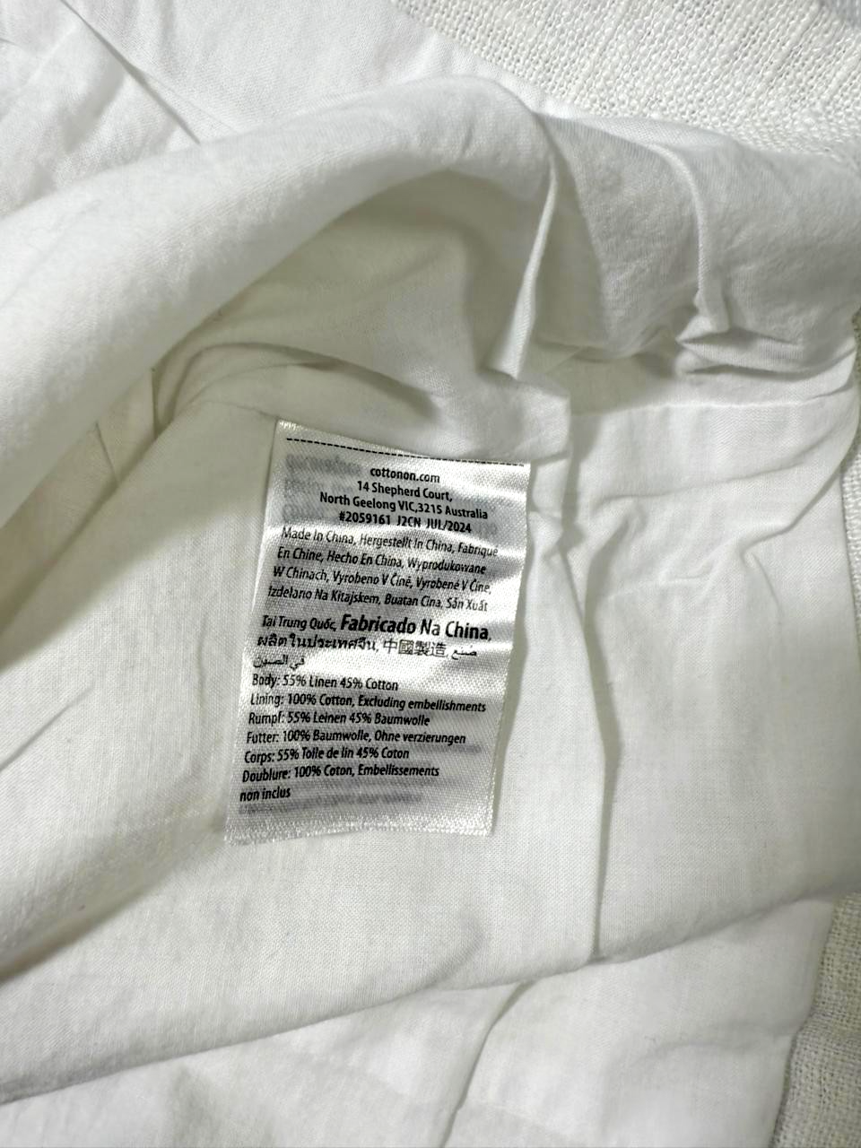 Cotton On Sienna Linen Cotton Vest In Off White - Size Us 6