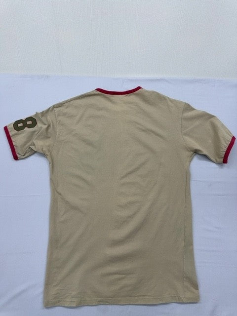 Puma Men's Beige L Cotton Short Sleeve Crewneck T-Shirt