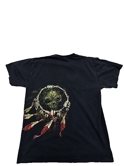 Rock N Rangz Unisex Black Gothic Skull Crewneck T-Shirt XL Cotton