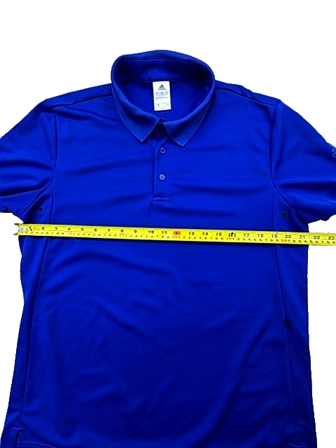 Adidas Women's Royal Blue Polo Shirt Size L Short Sleeve