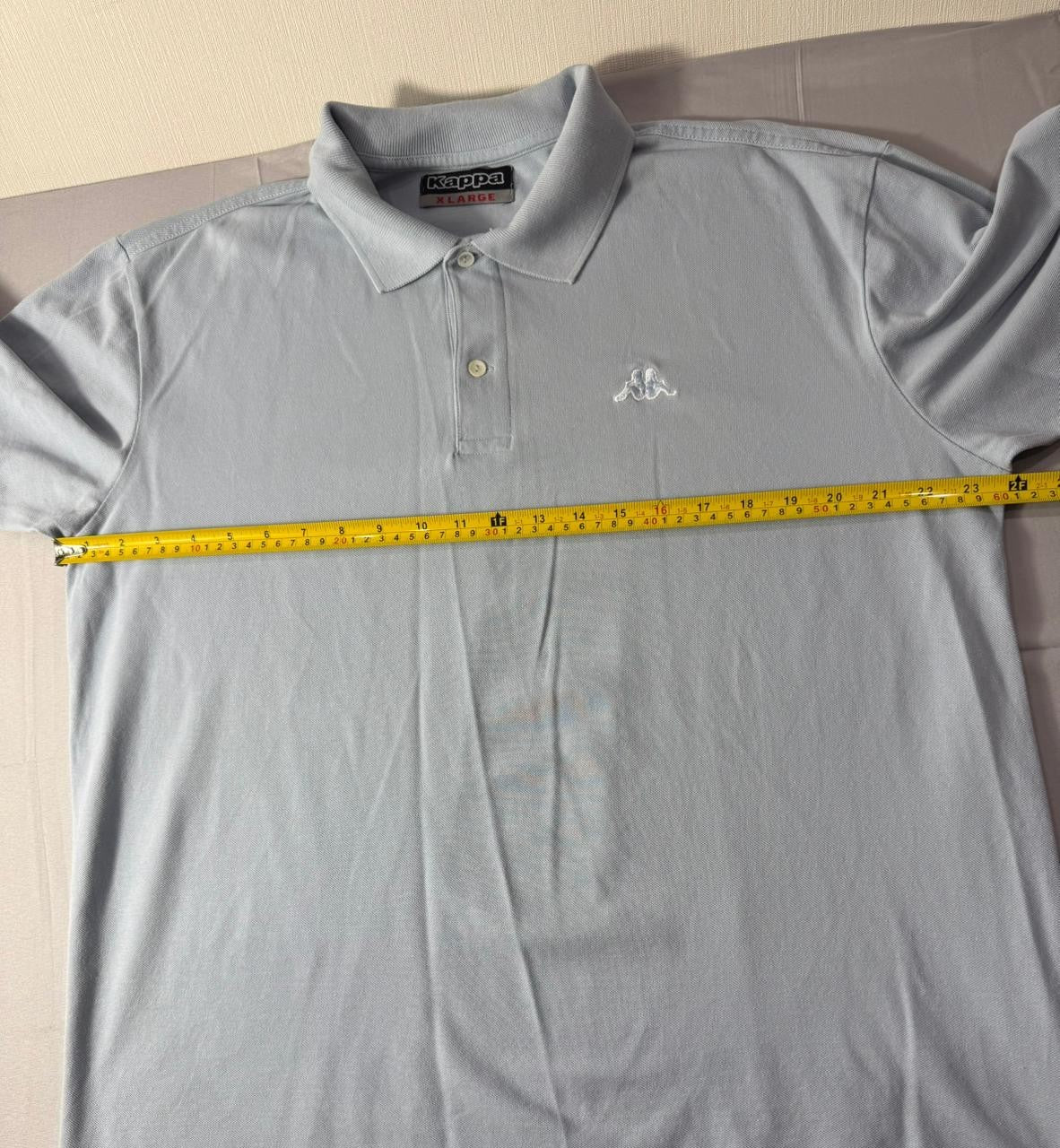 Kappa Men's XL Light Blue Polo Shirt Short Sleeve Logo Top