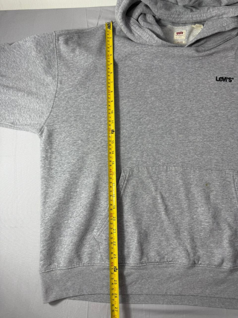 Levi's Gray Hoodie Men's Large L Relaxed Fit Pullover Fleece Sweatshirt