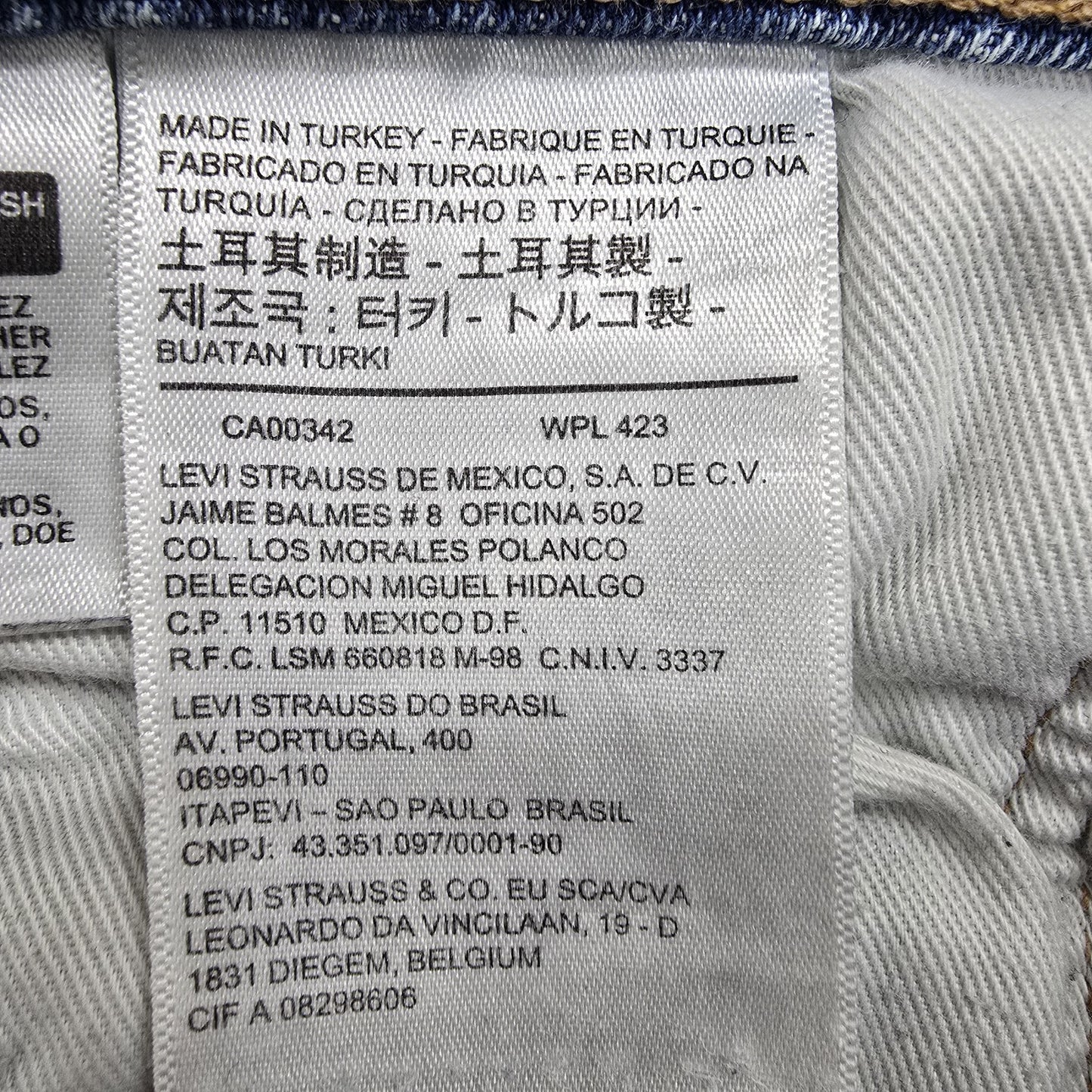 Levi’s 511 Slim Fit Men’s Light Blue Jeans W32 L36 Denim