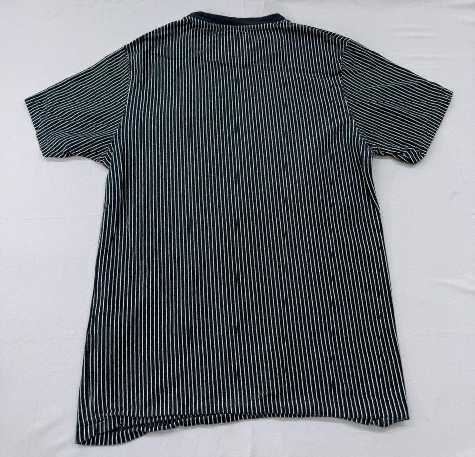 Celio Men's Navy Patriots NFL Striped T-Shirt Size S Cotton