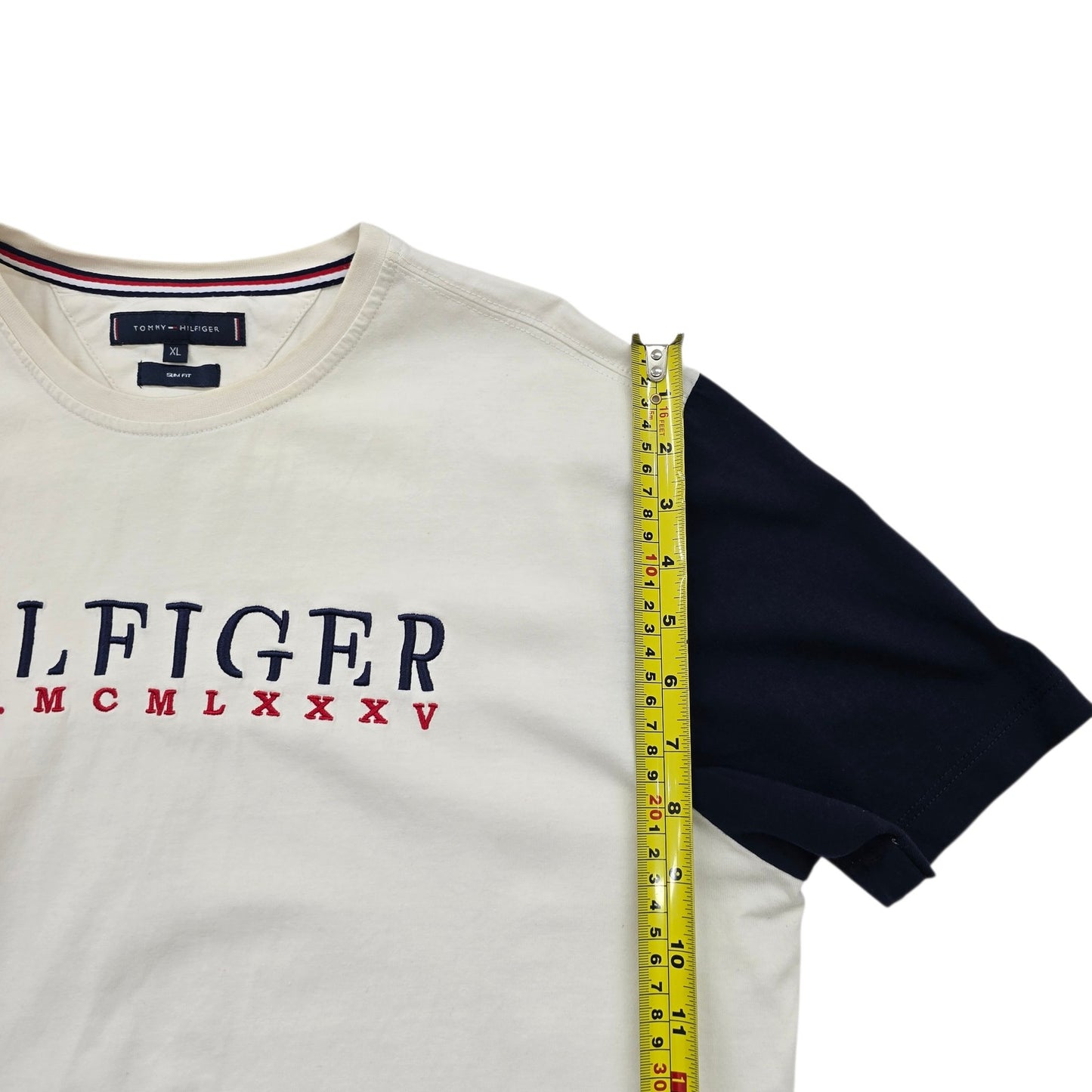 Tommy Hilfiger Men White T-Shirt size XL product image 6