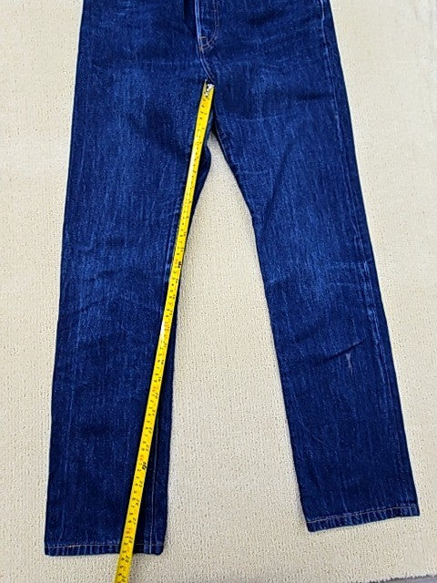 Levi's 501 Original Fit Vintage Jeans Men L Dark Blue Button Fly