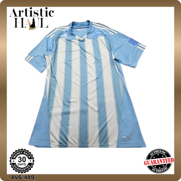 Adidas Argentina Striped Jersey XL Light Blue White ClimaCool Men