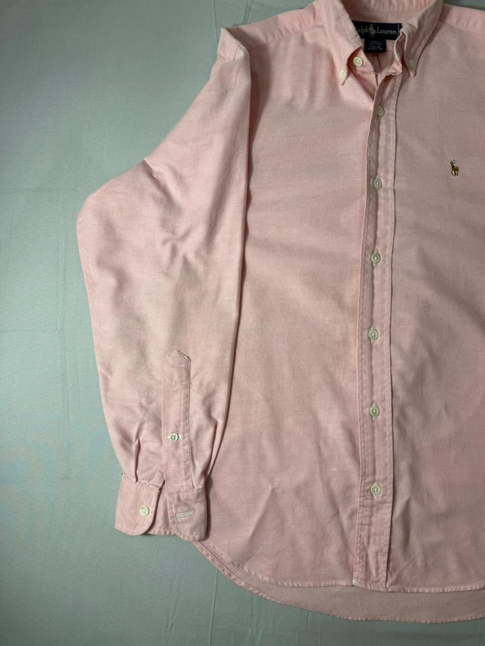Ralph Lauren Boys Pink Button Down Shirt Size 6 Long Sleeve Cotton