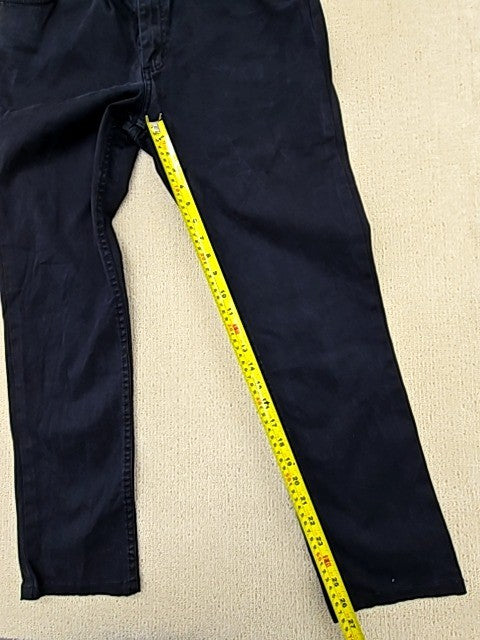 Lee Men's Brooklyn Blue Black Straight Jeans W33 L34 Regular Fit