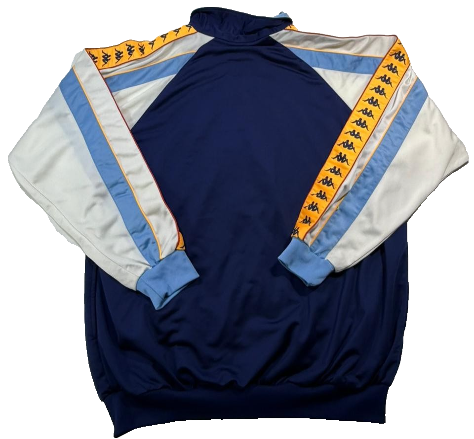 Vintage Kappa Unisex Track Jacket In Navy Blue, White, And Light Blue - XXL