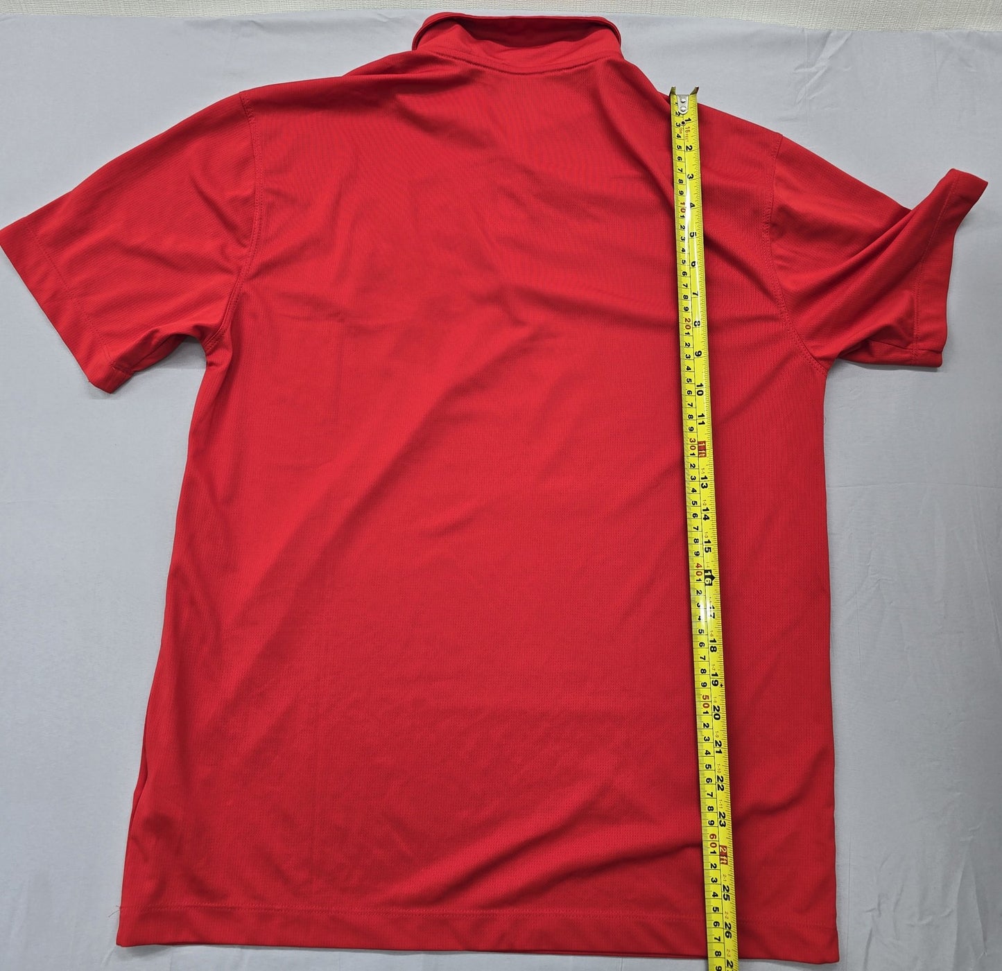 Nike Men's Red Dri-FIT Polo Shirt Size M Short Sleeve Button-Down
