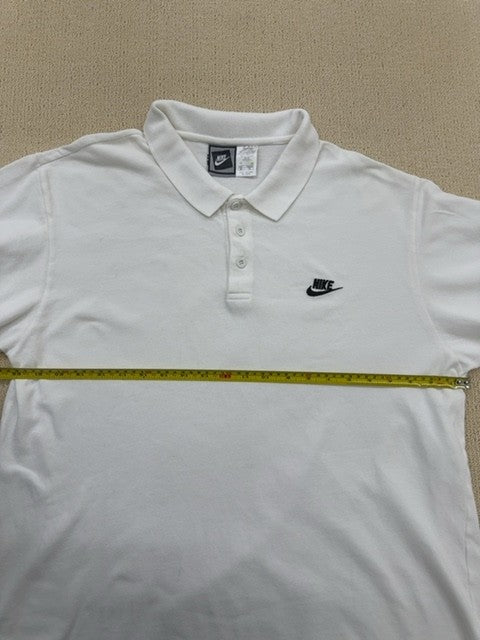 Nike Men's White XL Short Sleeve Polo Shirt 100% Cotton Pique F30104TWA