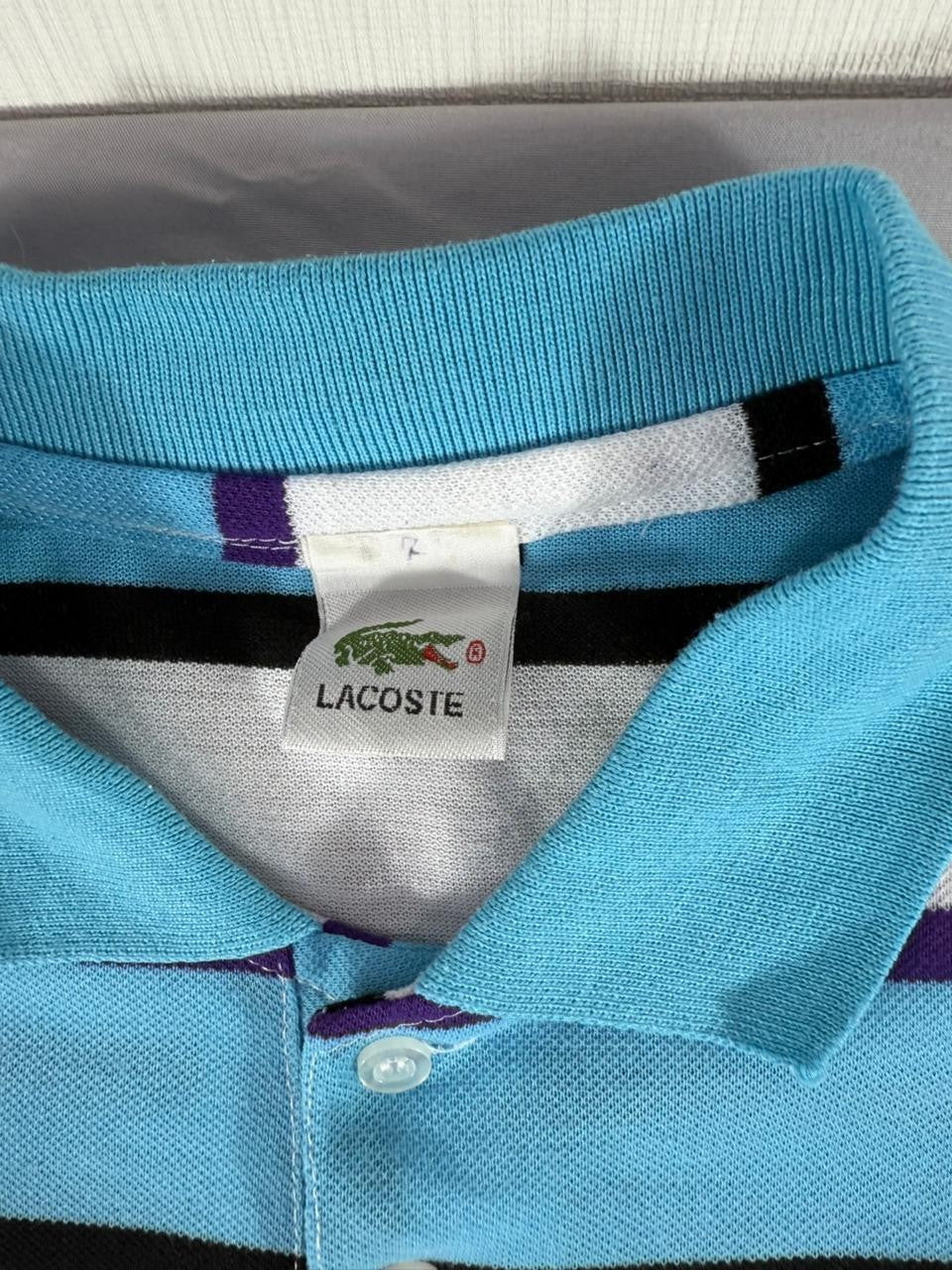 Lacoste Men's Medium Striped Polo Short Sleeve Cotton