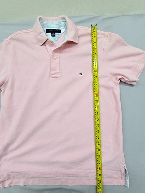 Tommy Hilfiger Men's Pink Short Sleeve Polo Shirt Size S Cotton