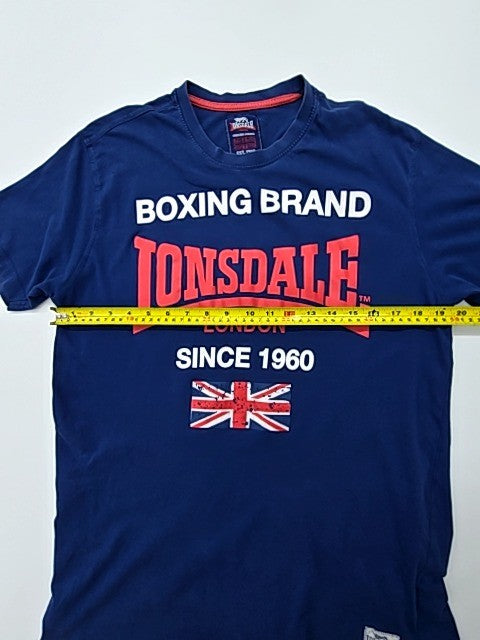 Lonsdale Men Blue Graphic Print T-Shirt Size XL Excellent Condition