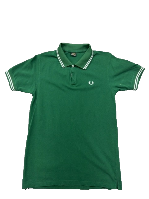 Fred Perry Men's Green Polo Shirt – Size M, Short Sleeve, Cotton