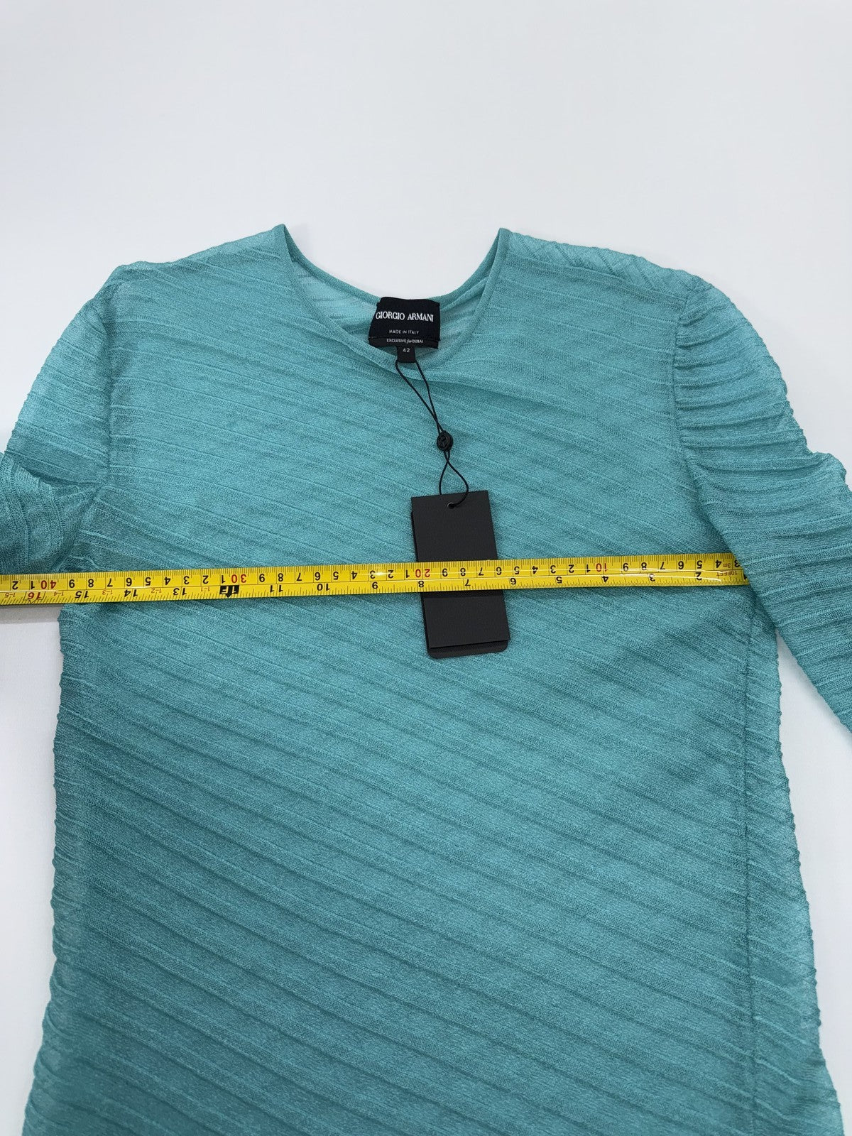 Giorgio Armani Women’s Teal Textured Bodysuit EU 42