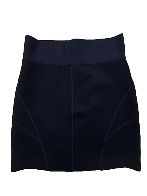 Diesel Black High-Waisted Mini Skirt M Zipper Polyamide Elastane