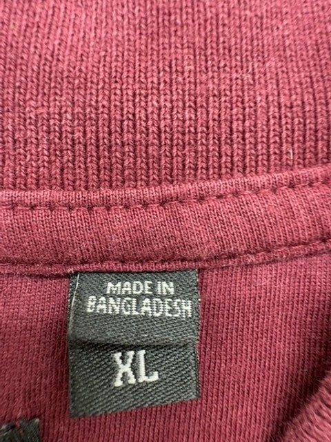 Brave Soul Men's XL Burgundy Short Sleeve Polo Shirt