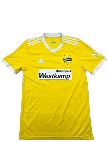 Adidas Men's Yellow Soccer Jersey V.F.R. Bachem Size S V-Neck