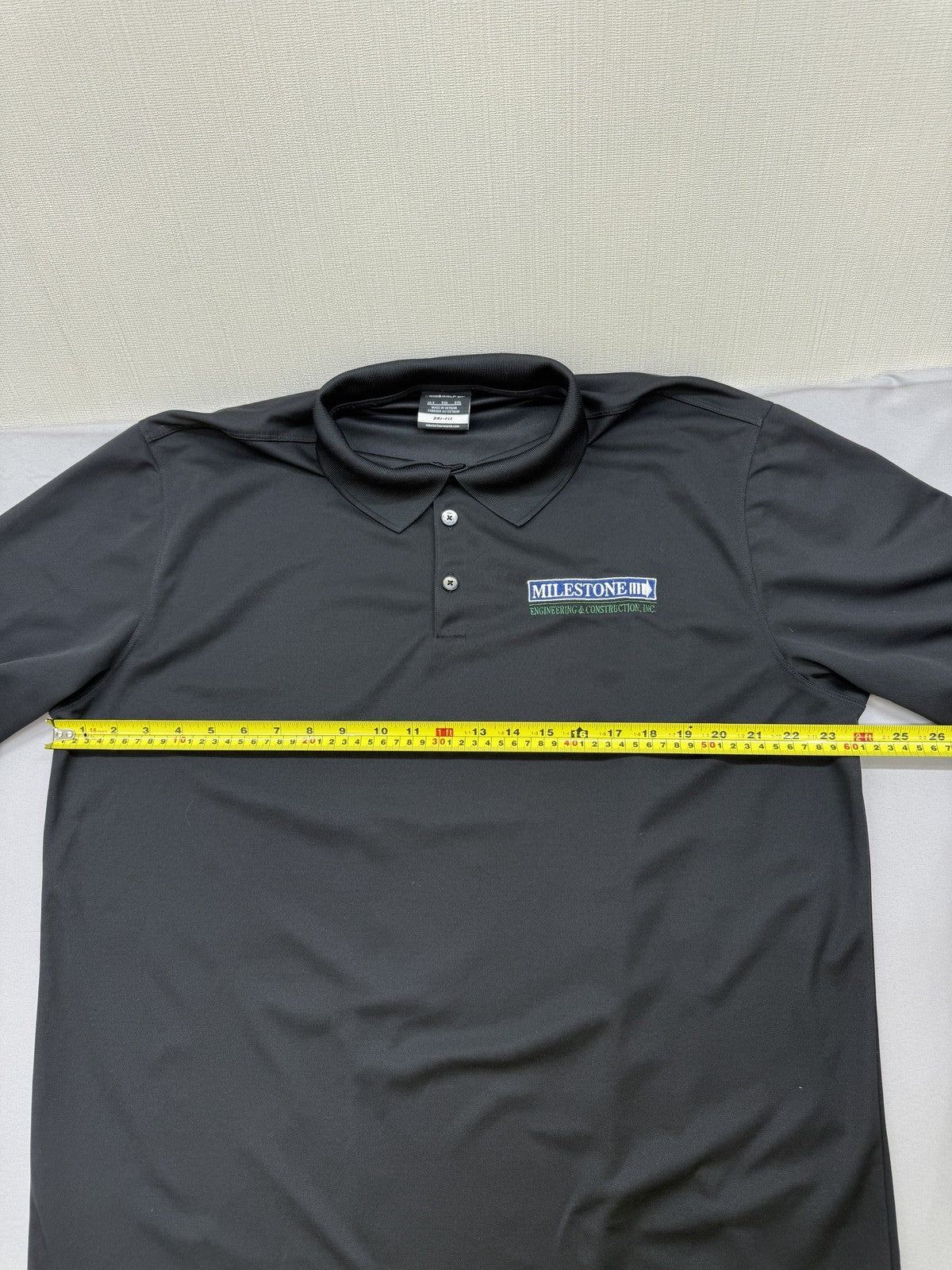 Nike Men's XL Black Dri-FIT Golf Polo Shirt Short Sleeve
