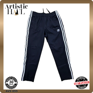 Adidas Men's Black 3-Stripes Track Pants Size M