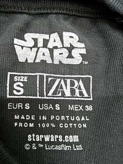 Zara Men's Black Star Wars Grogu T-Shirt Size S