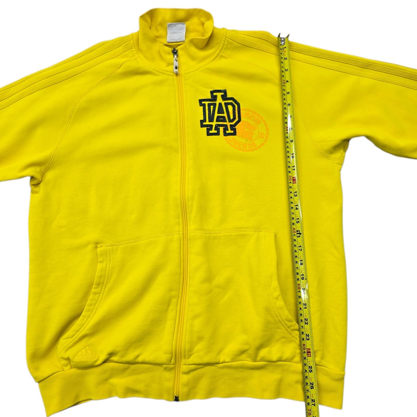 Adidas Men's Yellow Jacket – Size S, Full Zip, Cotton