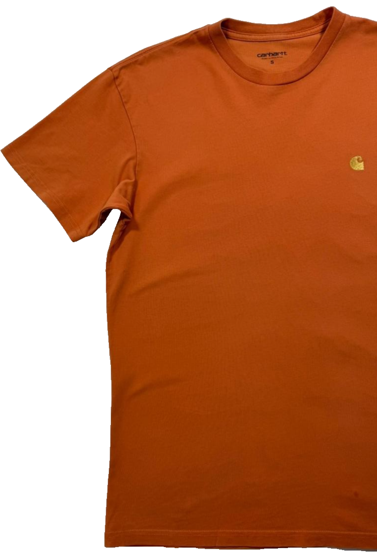 Men's Carhartt Wip Chase T-Shirt Tumeric/Gold Size S