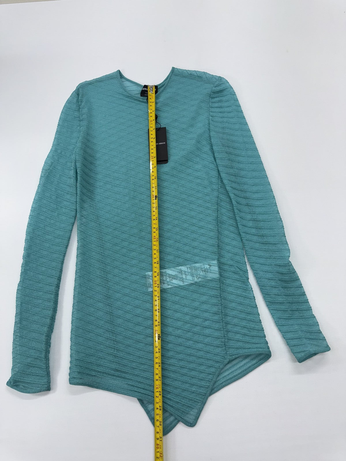 Giorgio Armani Women’s Teal Textured Bodysuit EU 42