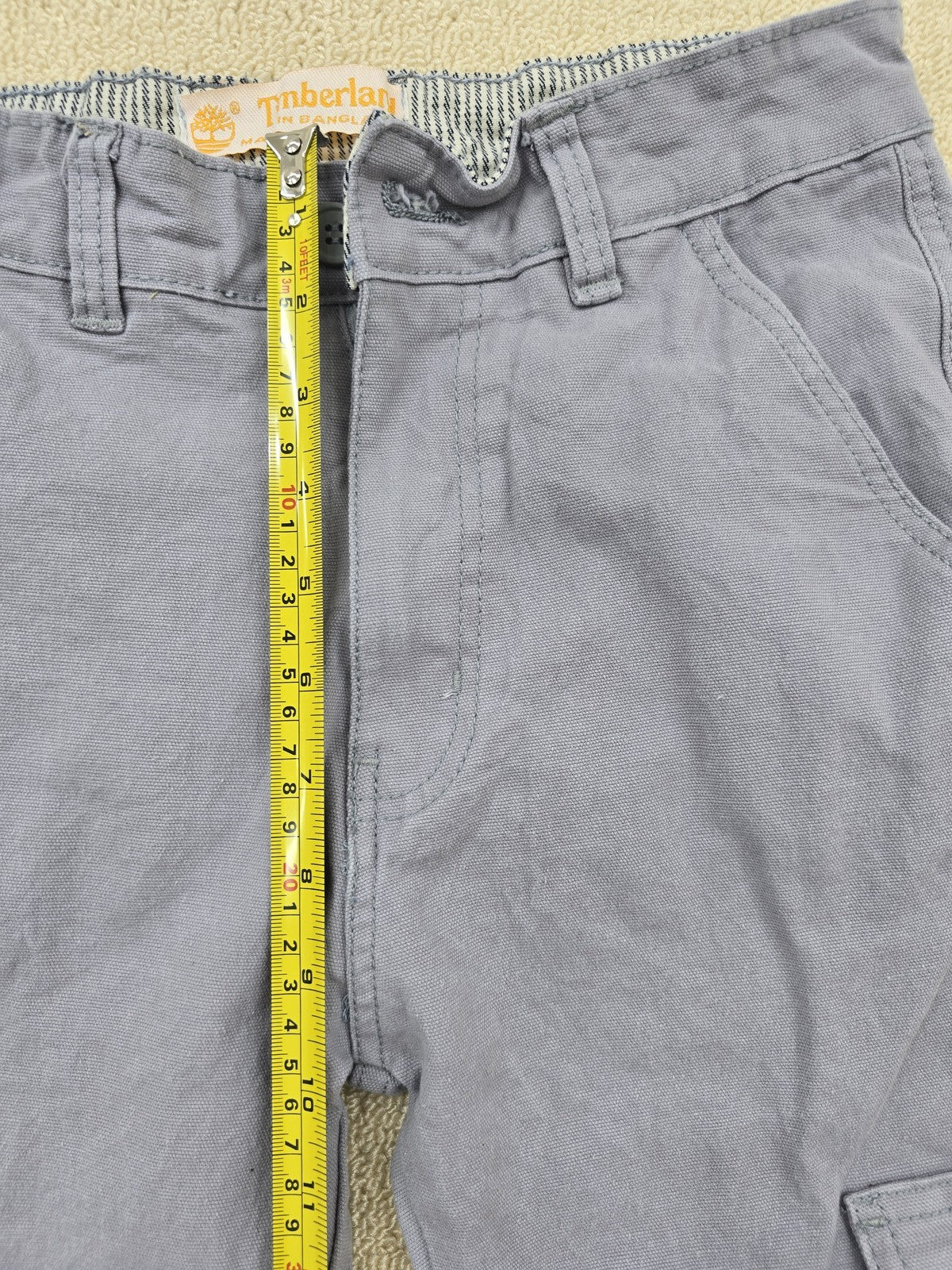 Timberland Men's Light Blue Cargo Pants 30x32 Relaxed Fit Twill