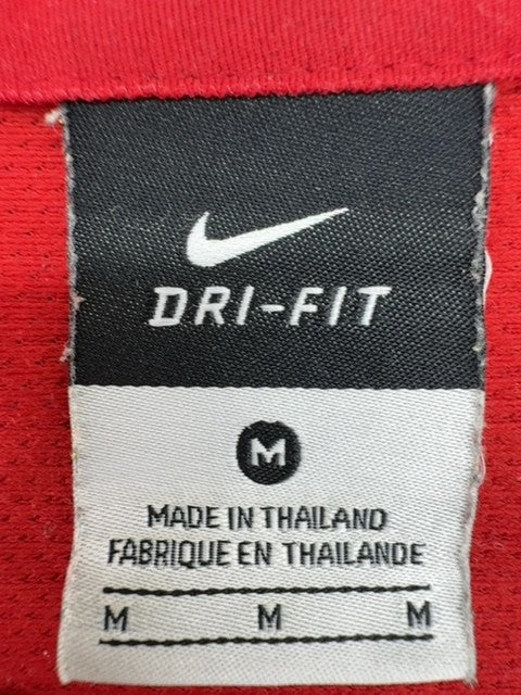 Nike Men's Red Dri-FIT Jersey M Short Sleeve Crewneck