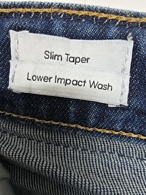 Calvin Klein Jeans Men Dark Blue Straight W28 L30 Button Fly Denim 5 Pocket Used