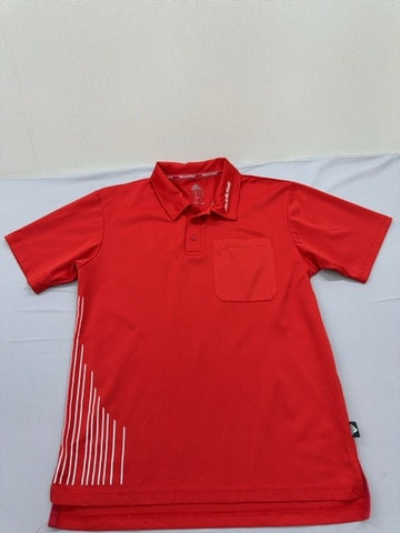 Adidas Men's Red Polo Shirt Size M Short Sleeve 100% Polyester