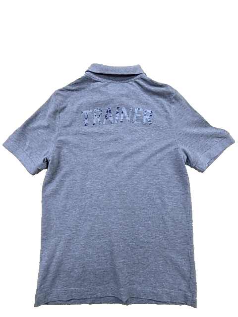 Kappa Gray Cotton Polo Shirt Men's XS Short Sleeve Button Closure