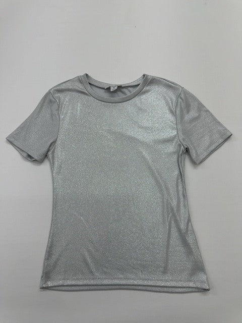 Amisu Women Silver T-Shirt size M product image 1