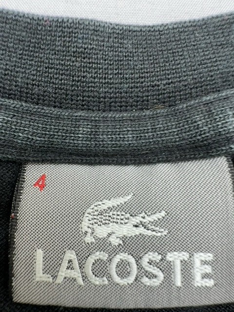 Lacoste Men's Grey Short Sleeve T-Shirt Embroidered Logo Crew Neck Regular