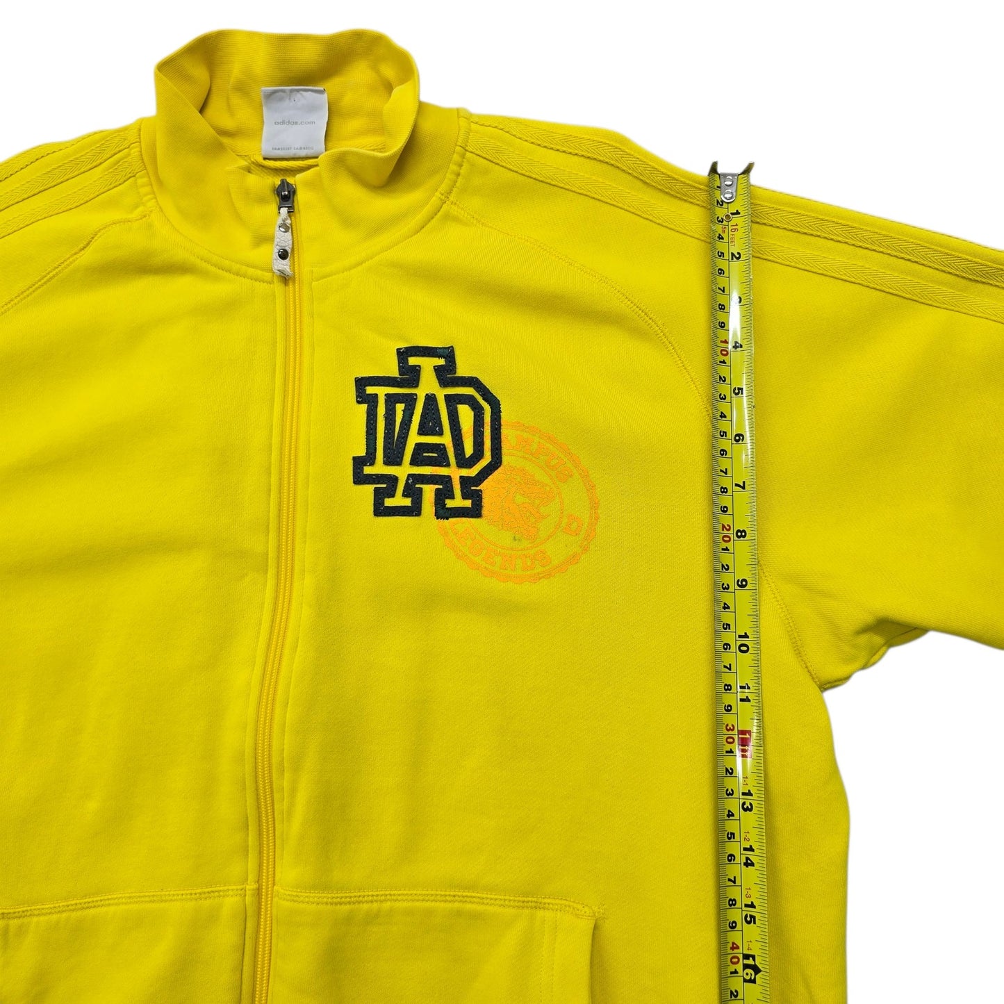 Adidas Men's Yellow Jacket – Size S, Full Zip, Cotton