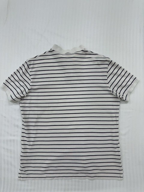 Polo Ralph Lauren Men's White Navy Striped Polo Classic Fit