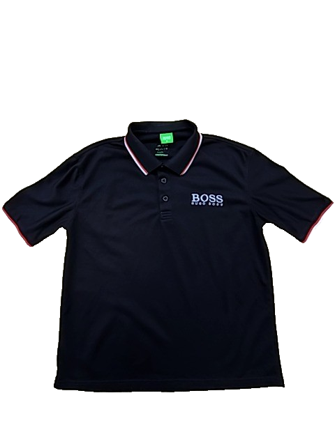 Hugo Boss Men's Black Polo Shirt – Size M, Regular Fit, Short Sleeve