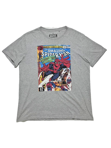 Marvel Men'S Spiderman Comic Cover Gray T-Shirt - Size Xl