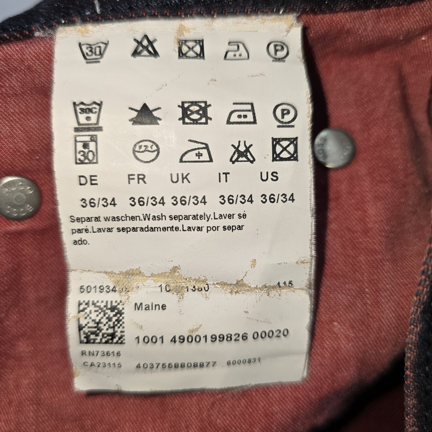 BOSS Men Blue Jeans size 36X34 product image 4