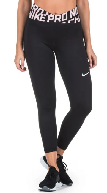 Women Nike Pro Intertwist 7/8 Crop Black XS Leggings