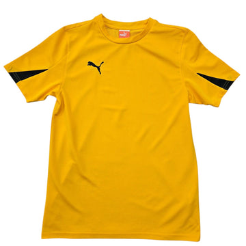 Puma Men's Yellow Black Side Panel T-Shirt Size M