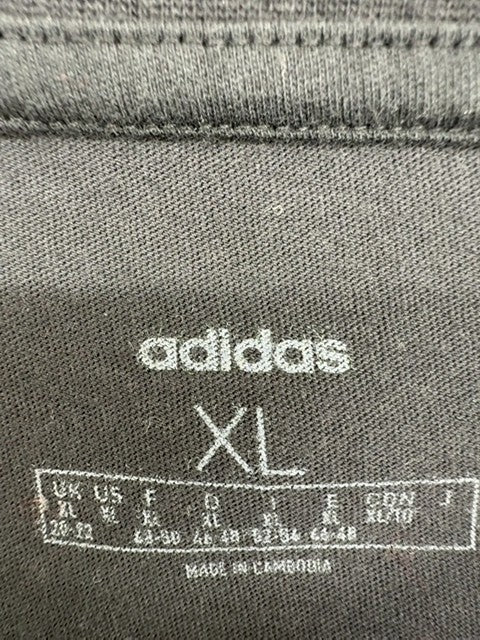 Adidas Men's XL Grey Short Sleeve Crewneck T-Shirt Machine Wash