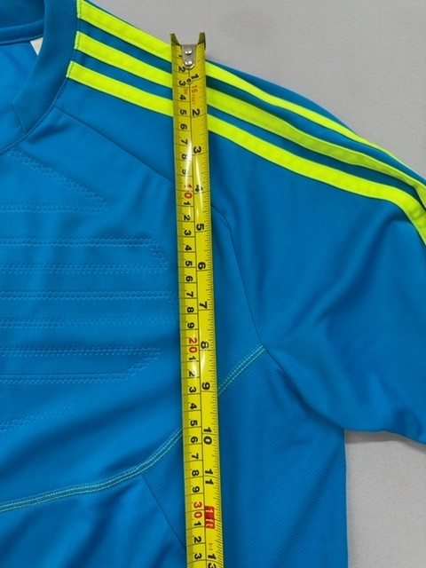 Adidas Blue Striped ClimaLite Jersey Short Sleeve Crewneck Unisex Adult