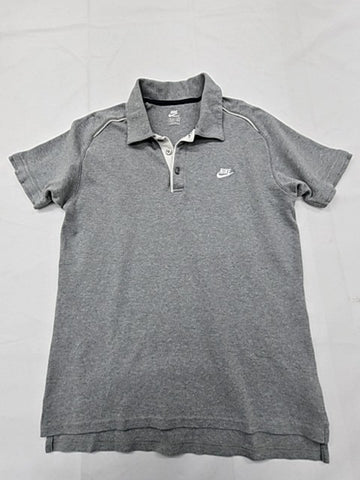 Nike Sportswear Men's Grey Polo Shirt M Short Sleeve Lightweight