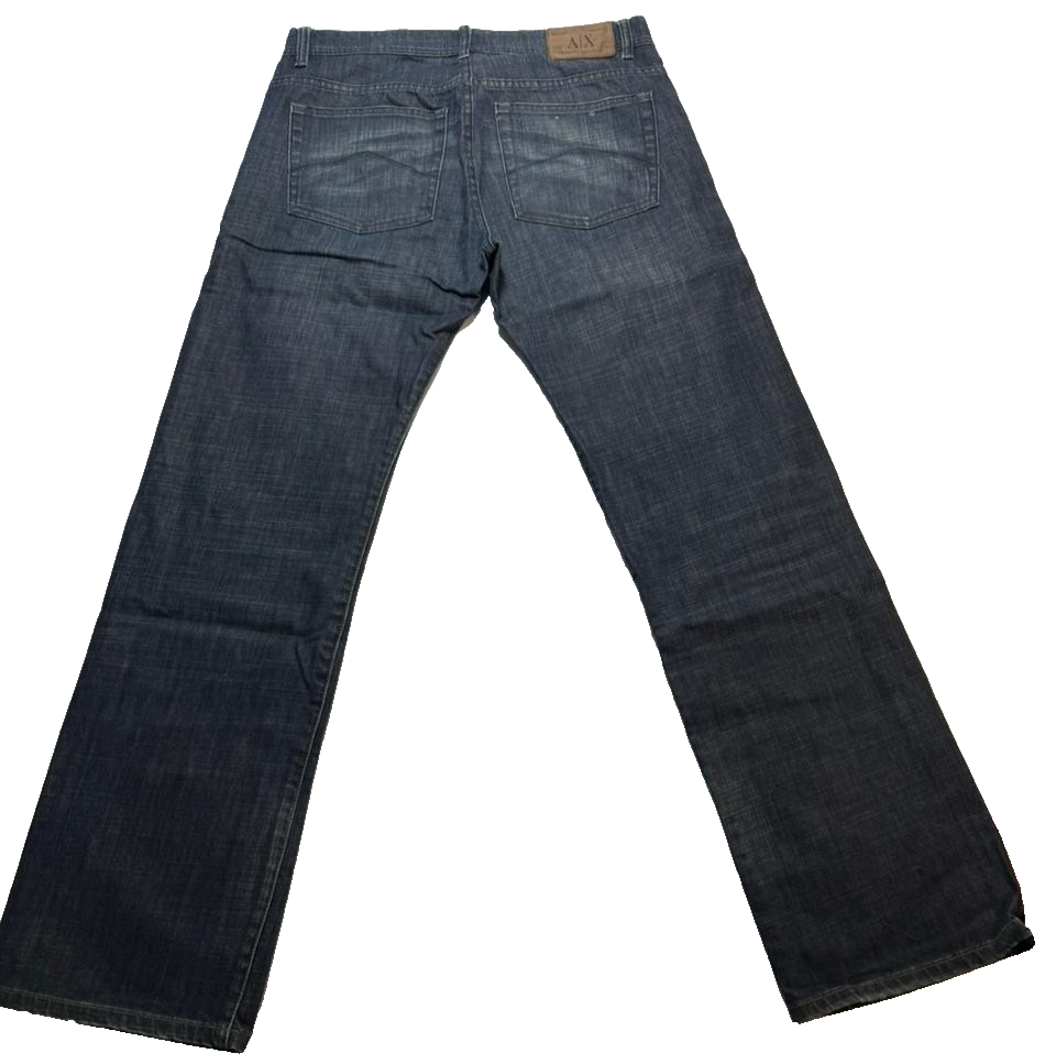 Mens Ax Armani Exchange Size 32 Indigo Blue Stretch Denim Slim Fit Jeans