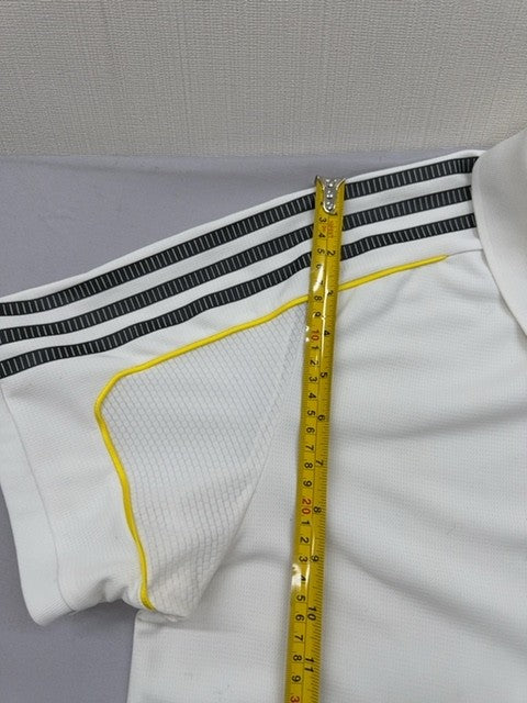 Adidas Men's Climacool White Stripe Polo Shirt Size L